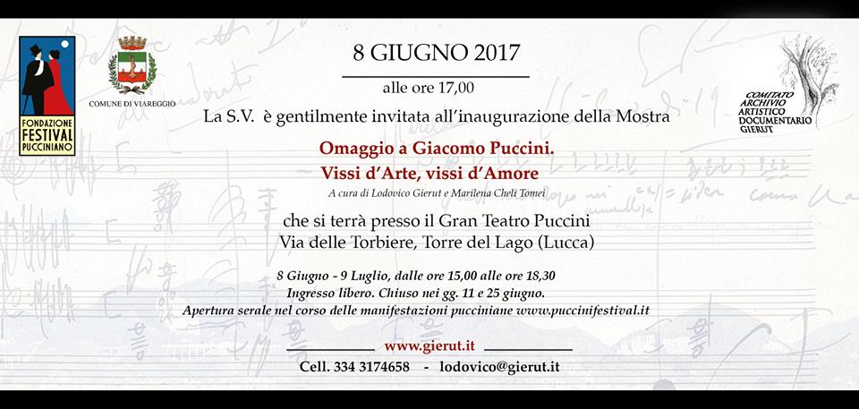 Invito Mostra Giacomo Puccini 2017